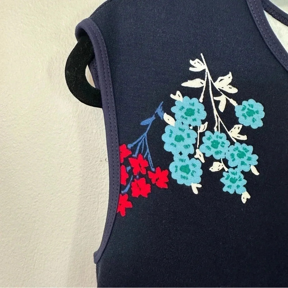 Draper James Women’s Sleeveless Dark Blue Navy Floral Slip-On Dress Size XS GUC - Picture 6 of 9